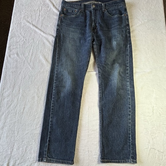 Levi's 505 Men's Jeans Size 33X 32 Stone Wash Straight Leg - Picture 2 of 12